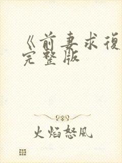 《前妻求复婚》完整版封面