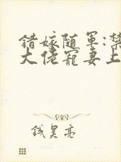 错嫁随军:禁欲大佬宠妻上瘾小说