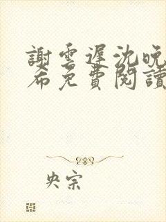 谢云迟沈晚梨叶希免费阅读