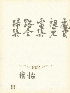 归路电视剧30集全集免费观看
