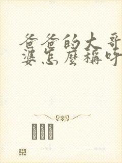 爸爸的大哥的老婆怎么称呼