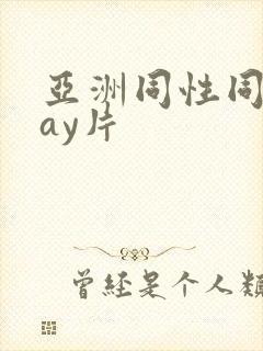 亚洲同性同志gay片