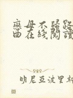 恋母不归路三部曲在线阅读