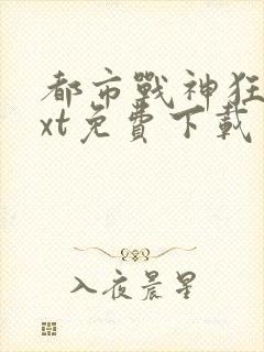 都市战神狂婿txt免费下载