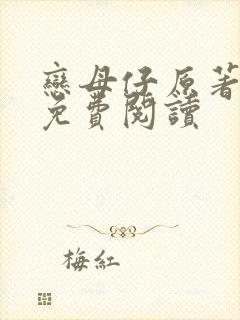 恋母仔原著小说免费阅读