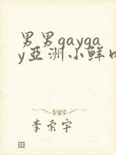 男男gaygay亚洲小鲜肉网站
