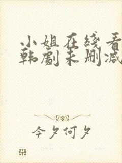 小姐在线看完整韩剧未删减
