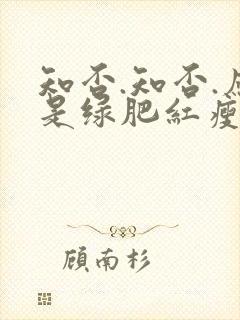 知否.知否.应是绿肥红瘦原著