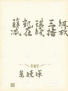 薛凯琪三级无删减在线播放