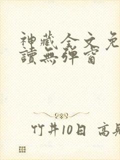 神藏全文免费阅读无弹窗