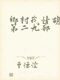 乡村我情胡秀英第二九部封面