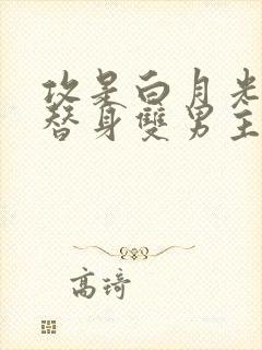 攻是白月光受是替身双男主