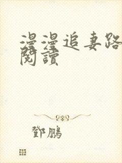 漫漫追妻路全文阅读