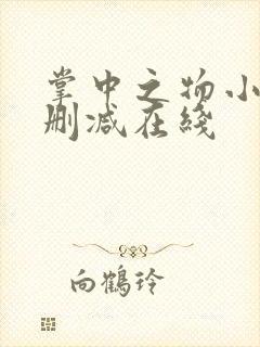 掌中之物小说无删减在线