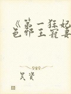 《第一狂妃:绝色邪王宠妻无度》