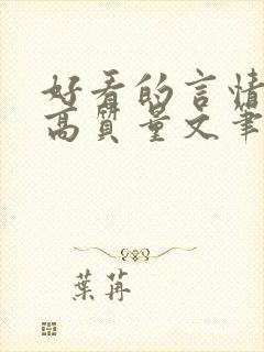 好看的言情小说高质量文笔好古言封面