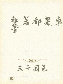 整篇都是车的文章