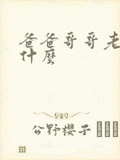 爸爸哥哥老婆叫什么封面