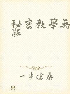 秘密教学无删减版
