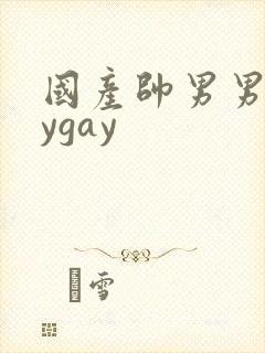 国产帅男男gaygay