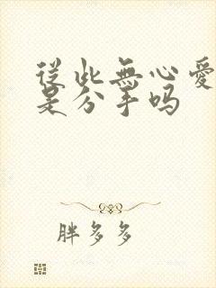 从此无心爱良夜是分手吗封面