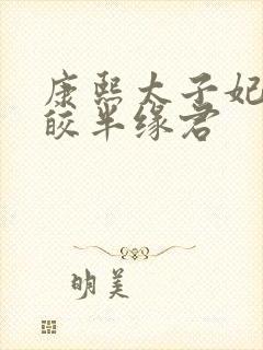 康熙太子妃沈皎皎半缘君封面