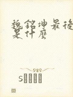 魏铭坤最后结局是什么