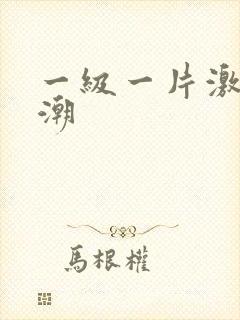 一级一片激情高潮