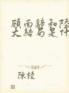 顾南辞和陆晚宁大结局是什么
