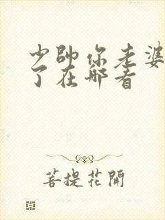 少帅你老婆又跑了在哪看
