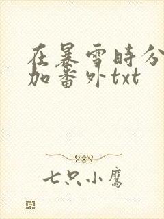在暴雪时分全文加番外txt