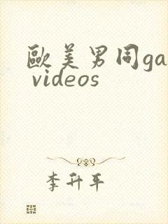 欧美男同gay videos