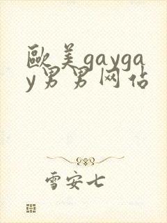 欧美gaygay男男网站