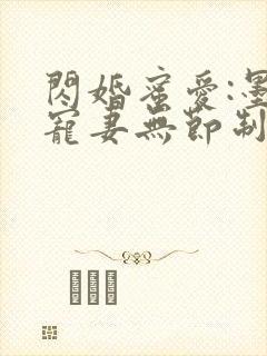 闪婚蜜爱:墨少宠妻无节制
