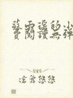 苏雨瑶的小说免费阅读无弹窗
