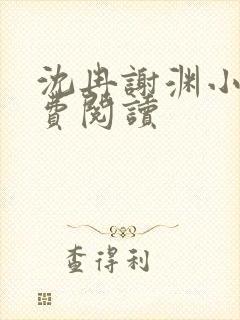 沈冉谢渊小说免费阅读封面