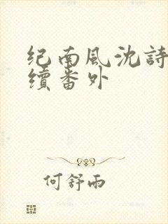 纪南风沈诗澜后续番外