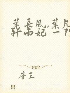 叶长风,叶凡 轩雨妃 一门十忠烈