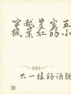 穿越农家五兄弟枫叶红的小说