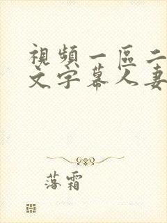 视频一区二区中文字幕人妻日韩