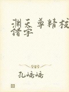 渊天尊精校版无错字