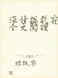 深情总裁宠不停全文阅读
