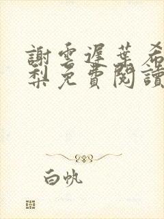 谢云迟叶希沈晚梨免费阅读