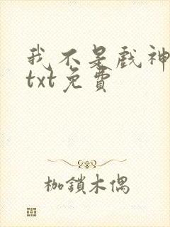 我不是戏神小说txt免费封面