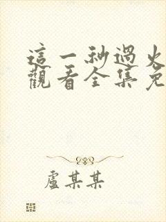 这一秒过火在线观看全集免费播放