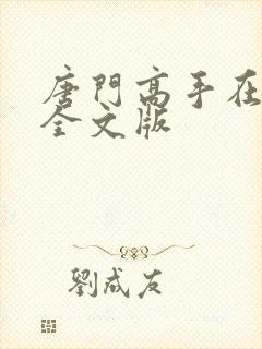 唐门高手在异世全文版封面