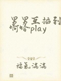 男男互插到底嗯啊哈play
