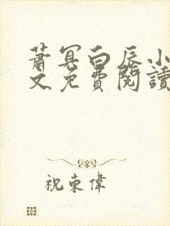 萧冥白辰小说全文免费阅读