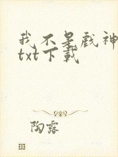 我不是戏神小说txt下载