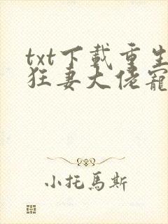 txt下载重生狂妻大佬宠上天封面